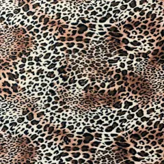 1 Yard Leopard Print Velvet Fabric for Apparel Leggings Tops Crafts 60 Inches Width African Cheetah