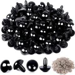 120PCS Plastic Safety Crochet Eyes Bulk with 120PCS Washers for Crochet Crafts (0.24Inch/6mm)