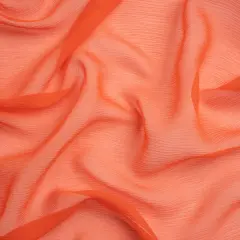 1 Yard Mandarin Sheer Crinkled Silk Chiffon Fabric for Flowing Dresses Scarves 43 inch Width