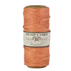 Hemptique 0.5mm #10 Hemp Cord Spools Jewelry Making Macrame Crochet Crafting Gift Wrapping Outdoor Gardening Peach