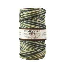 Hemptique 1.8mm Variegated #48 Hemp Cord Spools Jewelry Bracelet Making Crafting Scrapbooking Bookbinding Mixed Media Crocheting Macrame Gift Wrapping Outdoor Gardening Camo