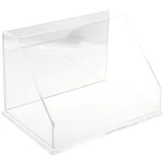 Plymor Clear Acrylic Slanted Front Display Case, 12" W x 8" D x 8" H Clear (Mirrored)