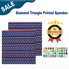 Diamond Triangle Printed Spandex Fabric