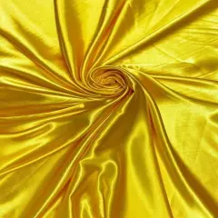 1 Yard Yellow Crepe Satin Fabric Luxurious Material For Dresses And Costumes 58" Wide