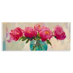Stupell Industries Vibrant Peonies Vase Wall Plaque, design by LSR Creative Studio