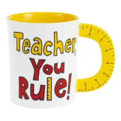 Enesco Our Name Is Mud Sculpted Ruler Teacher Mug