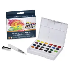 Derwent Inktense Paint Pans - Set of 24, Assorted Colors