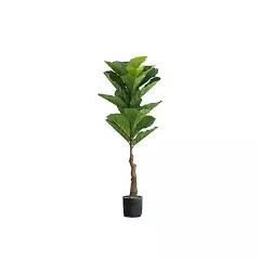 2 Green 3 ft Fig Tree Potted Artificial Plants Wedding Party Home Decorations
