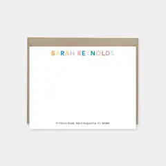 Colorful Letters Note Card II