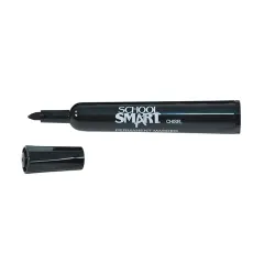 School Smart Nontoxic Permanent Markers, Chisel Tip, Black, Pack of 48