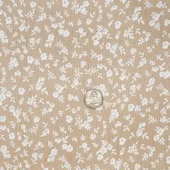 1 Yard Taupe Rayon Crinkle Apparel Fabric Neutral Drape, 50/52" Width