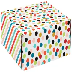 Pack/6: Dots & Stripes Decorative Mailer - 9 x 9 x 4"