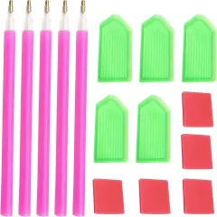 15 PCS Diamond Painting Tools with Drill Pen Grip and Tray,5D Diamond Painting Accessories and Tools for Kids Adults (Green)