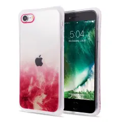 Case with Shockproof Bumper For iPhone SE 2020, Bling 3D Construction TPU IMD Cover For Teen Girls Women Red, by Insten