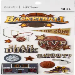 Recollections Basketball Dimensional Stickers