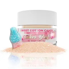 Bakell - Sweet Cotton Candy Flavored Tinker Dust (8g, 1x Jar) Edible Glitter Blended Candy Topping
