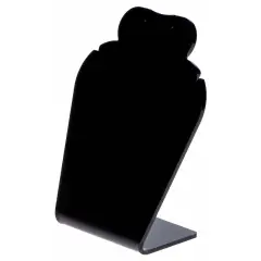 Plymor Black Acrylic Necklace/Earring Combo Display Stand, 4.625" W x 3" D x 5.25" H