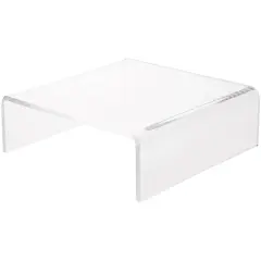 Plymor Clear Acrylic Short Square Display Riser, 2" H x 6" W x 6" D (1/8" thick)