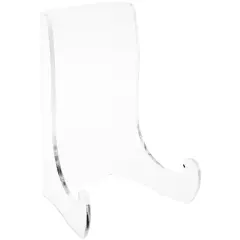 Plymor Clear Acrylic Flat Back Easel With Shallow Support Ledges, 7.5" H x 5.375" W x 4.25" D
