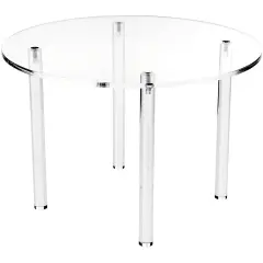 Plymor Clear Acrylic Round 4-Leg Display Riser, 8" H x 12" W