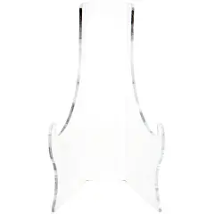 Plymor Clear Acrylic Elevated Flat Back Easel With Deep Support Ledges, 10.5" H x 6.375" W x 6.25" D