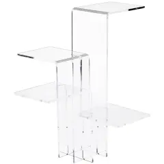 Plymor Clear Acrylic Quick Connect 4-Shelf Display Riser