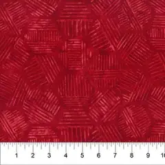 Banyan 81700-25 Hexies - Dark Red 45" Fabric Per Yard