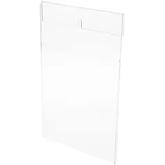 Plymor Clear Acrylic Top-Fold Literature Sign Holder Frame (Wall Mount), 7" W x 11" H