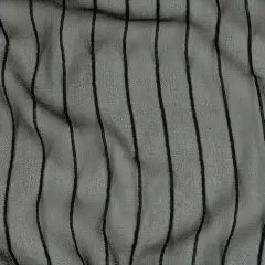 1 Yard Black Nebulosity Pintucked Silk Chiffon Fabric for Elegant Dresses 44 Inch Width