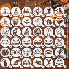 36 Pieces Reusable Halloween Cake(	Halloween Style)
