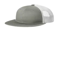 Port Authority&reg; Snapback Flat Bill Trucker Cap Heather Grey/ White