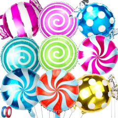 Sweet Candy Balloons 9Pcs 18in Foil Balloons(style1)