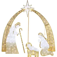 Best Choice Products Lighted 2D Christmas Nativity Scene Outdoor D&eacute;cor w/ Twinkling LED Lights