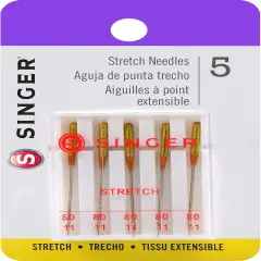 04720 Universal Stretch Sewing Machine Needles, Size 80/12, 5-Count (Color May Vary)
