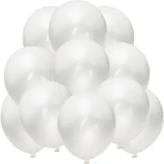Pearl White Balloons 12 Inch 50PCS Matte Round Pearlized Latex for Wedding Birthday Christmas Baby Shower Anniversary Backdrop Theme Party Arch Decorations