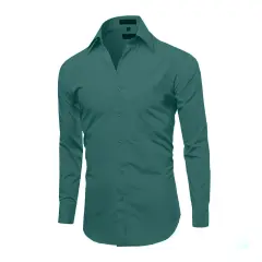 Teal Long Sleeve Polo Shirt