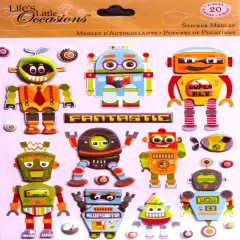K & Company Life's Little Occasions Robots Dimensional Stickers