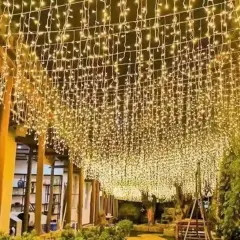 Perfect Holiday 96 LED Curtain Solar Lights