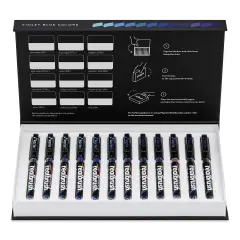 Karin Realbrush Pigment Markers - Violet Blue Colors, Set of 12