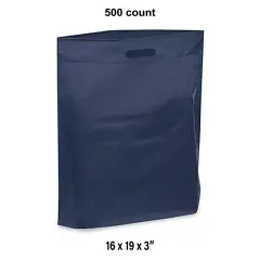 Perfect for Any Event - Die Cut Handle Bags for 16 x 19 x 3" Navy