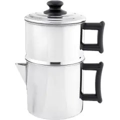 Shetler's Non-Electric Drip Coffee Maker, Classic Manual Coffee Brewing, Durable Stainless Steel, Perfect for Camping, Outdoors and Home Use