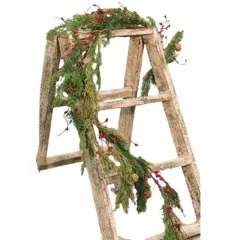 Evergreen Pine With Red Pips Garland