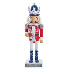 Collections Etc Hand-Painted Budweiser Nutcracker Tabletop Decoration