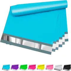 10x13 inch 100 Pcs, Blue Plastic Mailing Envelopes with 2.4mil Thickness