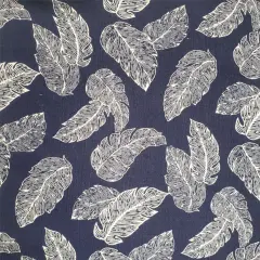 1 Yard Rayon Crinkle Navy Ivory Woven Fabric, Lightweight Drapey 50/52&Prime; Wide 100% Rayon