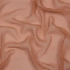 1 Yard Blush Crinkled Silk Chiffon 52" Wide Sheer Fabric for Scarves, Blouses & Overlays