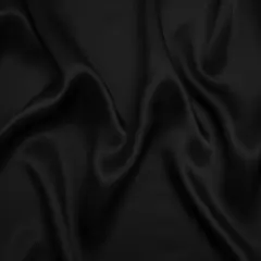 1 Yard Double Face Silk Charmeuse 36MM Black for Dresses, Skirts & Evening Wear 44" Wide