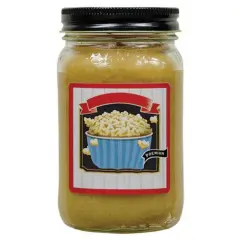 12 Ounce Paraffin Wax Pint Jar Candle with Kettle Corn Smell Perfect Size for Tabletop or Gift Baskets