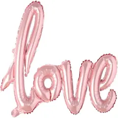 Giant multicolor Love Letter Foil Balloons Champagne Love Balloon, Wedding Party Decoration Valentines Day Gift Marriage Decor (Pink)