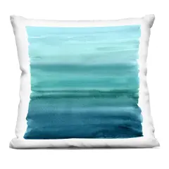 Stupell Industries Brushed Turquoise Gradient Indoor Pillow, 18 x 7 x 18